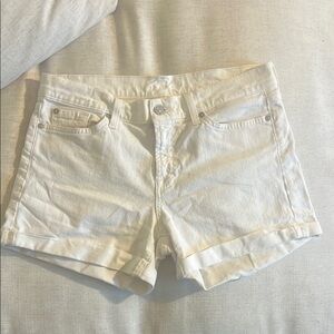 Seven7 White Denim Shorts